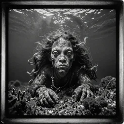 tintype photo, underwater, Cyclopes
