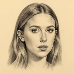 pencil portrait of millie bobby brown
