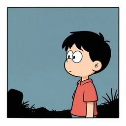 the abyss looks back at me. in the style of calvin & hobbes by bill watterson