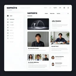 gui for the samsara program, web design, futuristic, by mitsuo katsui + eiko ishioka + hannah hoch + charles dellschau