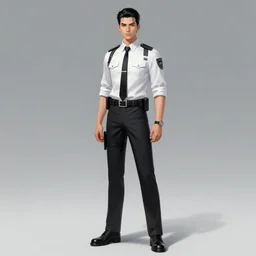 coherent detailed full body and face character design of realistic alt art androgynous agent slick black hair, white shirt kevlar tactical bulletproof armor jacket sunglasses heroic pose smoky background artgerm greg rutkowski alphonse mucha trending