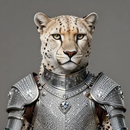 a beautfiul award winning commission portrait of an anthro albino cheetah wearing diamond victorian armour,digital art,art by greg rutkowski,character design by charles bowater,photorealistic,ross tran,hyperdetailed,detailed face,fascinating,2021,western comic style