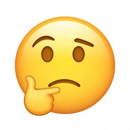 digital art. emoji. thinking emoji.