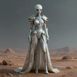 Alien Nordic female fashion from Mars in the year 2169, wide angle surreal portrait painting. Insanely detailed and intricate, clean photorealistic realistic, golden ratio, realistic 3D, hyper-realistic, super detailed, realistic octane render, 8K, fashion photography, hard light