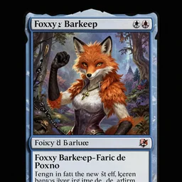 Foxxy Barkeep, Magic the Gathering card illustration, 1998