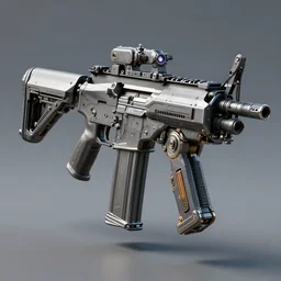 corner assault rifle, mechanical, 4k, futuristic, trending on ArtStation