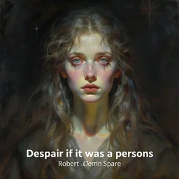 despair if it was a person ,by roberto ferri, by austin osman spare, by wayne barlowe, detailed painting, mystical, occult