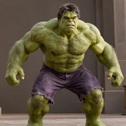 jack black as the incredible hulk, movie still, action pose,