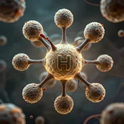 hyperrealistic image of microscopic uranium atom, by thomas eakes & xiang duan & mike judge, perfect symmetry, dim volumetric lighting, photorealistic, 8 k octane beautifully detailed render, post - processing, extremely hyper - detailed, intricate, epic composition, lifelike attributes, cinematic lighting, masterpiece, trending on artstation, very very detailed, stunning,