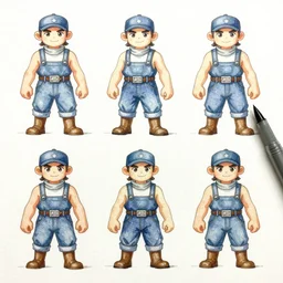 color pen and ink and pencil sketch character concept design game asset of sketches watercolor of a boy scientist wearing a jungle explorer costume by Stanley Artgerm Lau, WLOP, Rossdraws, James Jean, Andrei Riabovitchev, Marc Simonetti, and Sakimichan, tranding on artstation , assets, character design, tending on pinterest, trending on cgtalk, trending on concept art, trending on character design