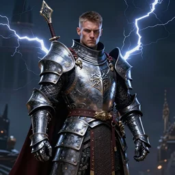 portrait shot an impressive strong knight warrior shaman king, very dramatic lightning, intricate, precise, 4 k, by craig mullins ben ar