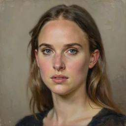 portrait of natalie portman, alla prima painting,