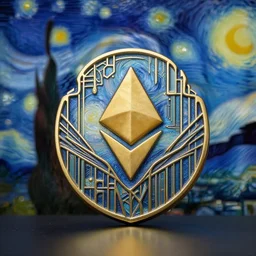 ethereum, art deco, starry night, sharp focus, trending artstation, octane render, cgsociety, surrealist, cinematic, midsommar