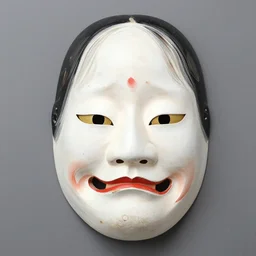 a japanese hannya mask. shin hanga and kawanabe kyosai and cory loftis and rossdraws and wlop and jung gi kim rule of thirds