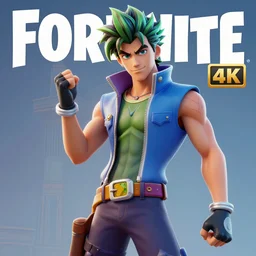 jotaro kujo in fortnite, promotional image, octane render, 8 k, intricate,