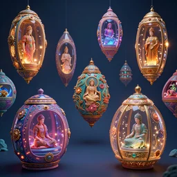 healing pods, diverse healing pods, healing pods, from the side, floating bodies, wide wide angle, vivid, elaborate, highly detailed, beautiful lighting