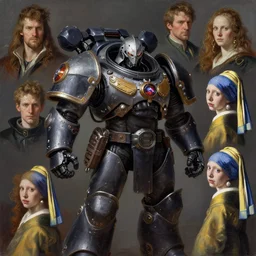 full character portrait max mad cyberpunk warhammer 4 0 k, machinist tech priest assassin not the girl with the pearl earring character design, painting by gaston bussiere, katsuya terada, nc wyeth, greg rutkowski, craig mullins, vermeer, frank frazetta, mucha, tom of finland, trending on artstation, jeffery catherine jones