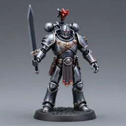 8 0 mm resin detailed miniature of a warhammer 4 0 k roman gladiator cyborg, product introduction photos, 4 k, full body,