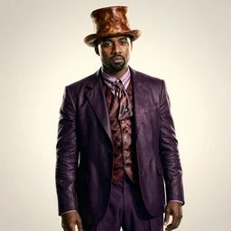 'Kanye West as willy wonka' in gears of war, splash art, movie still, cinematic lighting, dramatic, octane render, long lens, shallow depth of field, bokeh, anamorphic lens flare, 8k, hyper detailed, 35mm film grain