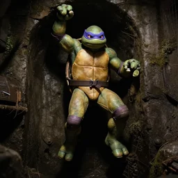 film still of a donatello hanging out in the sewer lair in teenage mutant ninja turtles 2 0 1 4