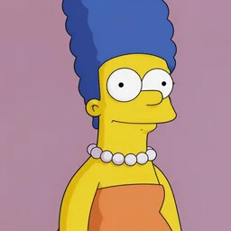 portrait of a 20-year-old Marge Simpsons in the style of Lee Jeffries, award-winning, detailed, 82 mm sigma art, close up