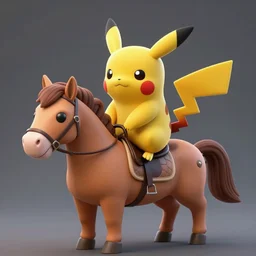 pikachu riding a horse concept art, sharp focus, digital art, Hyper-realistic, 4K, Unreal Engine, Highly Detailed, HD, Dramatic Lighting by Brom, trending on Artstation,