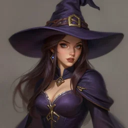 portrait of cute attractive sexy witch, highly detailed, digital painting, artstation, concept art, matte, sharp focus, illustration, hearthstone, art by artgerm and greg rutkowski and alphonse mucha