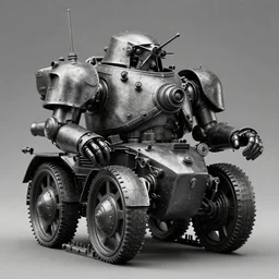 world war one era mech, intricate, realistic, black and white