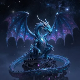 Dragon Creepy cosmic color scheme star gazing ethereal