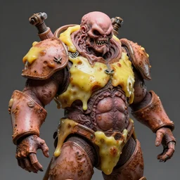 airbrush macro fatberg | viscera as god |, carapace rust crapped dystopic cheese melt armor, chris foss, enric torres, alberto bontempi, feng zu, ian miller, basil gogos, hyper realism, narrative light, muted horror of puce lime colors, epic, hyper detailed, awe inspiring, award winning horror, torch lighting, hyper realism, cine