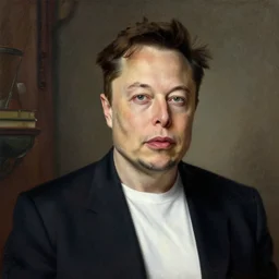portrait of Elon Musk in Wonderland, realistic painting, classical painting, high definition, digital art, matte painting, very detailed, realistic