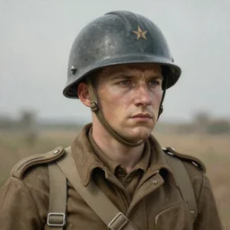 portrait of ww2 soldier painting digital realistic