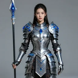 photo of female warrior with sapphire encrusted armour