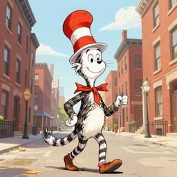 boston, illustrated by dr seuss, digital painting, 4 k