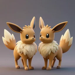 fusion of espeon and umbreon, high octane render 3d, beautiful lighting, gentle
