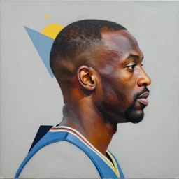Dwyane Wade profile picture by Sachin Teng, asymmetrical, Organic Painting , Matte Painting, geometric shapes, hard edges, graffiti, street art:2 by Sachin Teng:4