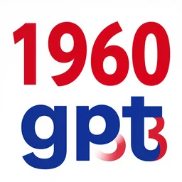 1 9 6 0 s modernist logo icon for gpt, text in the style of otl aicher, vignelli, muller - brockmann, red and blue, overlapping letters, helvetica bold typeface, 1 9 6 0 s 1 9 6 8, gpt