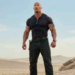 film still of Dwayne Johnson as Apocalypse in new X-men movie, 4k