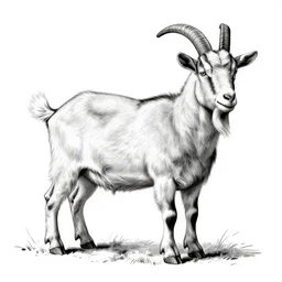 a black and white drawing of a goat, an etching by austin osman spare, cg society, massurrealism, grotesque, surrealist, ink drawing