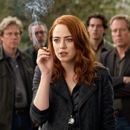 emma stone smoking the chronic, epic composition, 2 0 0 mm focal length, donato giancola, tim hildebrandt, wayne barlow, bruce pennington, larry elmore