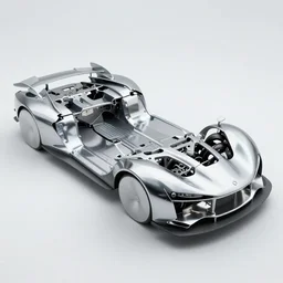 generative design car chassis structure, bioceramic reflelctive material