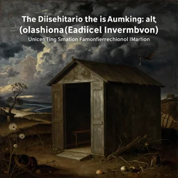 a Renaissance painting of a shed during a storm
