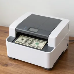 photocopy of a dollar bill
