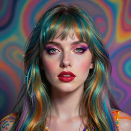 psychedlic portrait of a woman