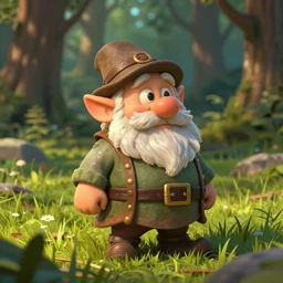 octane render, cinematic lighting, digital painting, illustration, photorealism, a dwarf in the grass in the forest, shallow depth of field, highly detailed, concept art, vibrant colors, trending artstation, epic