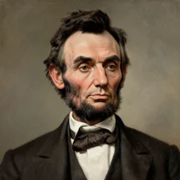 abraham lincoln, oil painting by john currin, detailed art