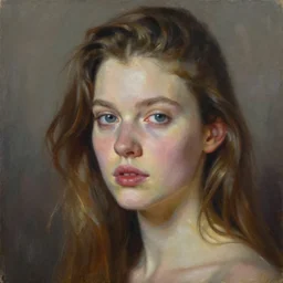 a portrait, art by james jean, oil on canvas,