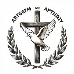 retro vintage christianity, white background, dove, harvest, cross, artgerm, trending, 4 k, digital art, unreal engine, artstation