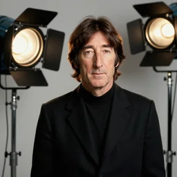 A studio photograph of John Lennon, studio lighting, 1974