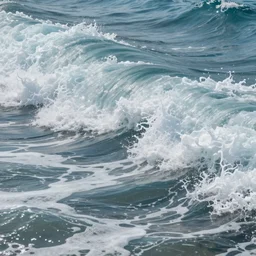 puffy peaceful waves, digital art, 4k